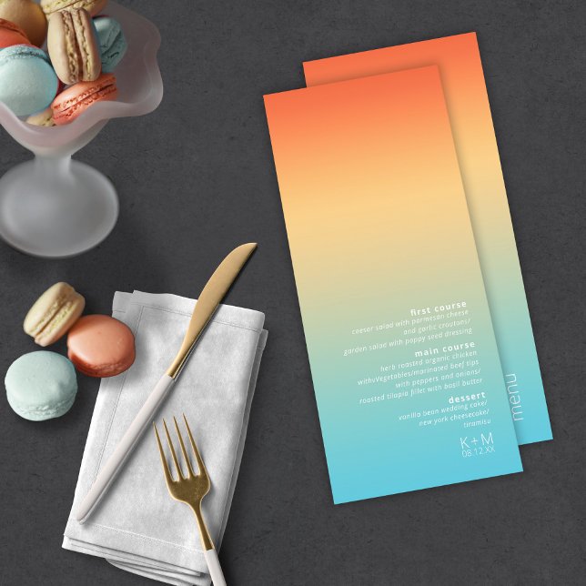 Mood Gradient Wedding Tropical Sky ID741 Menu (Creator Uploaded)