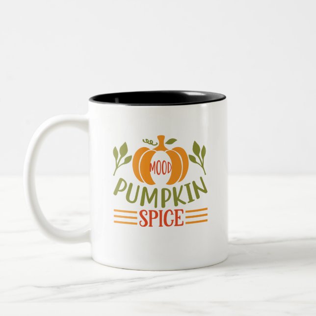 Mood Pumpkin Spice Two-Tone Coffee Mug (Left)