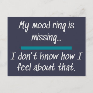Mood Ring Feelings Funny Novelty Life Sayings Postcard