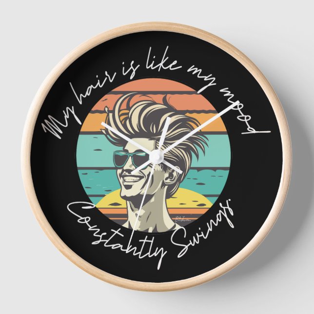 Mood Swinger's Time Machine Black Style Clock (Front)