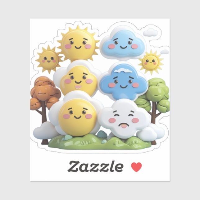 Mood Weather Stickers: Track Daily Feelings with C (Sheet)