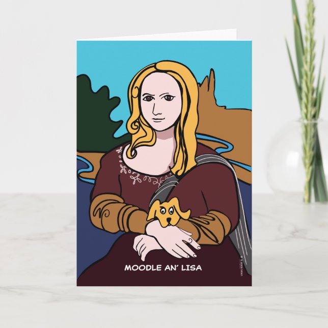Moodle An' Lisa Funny Dog Gift Card (Front)