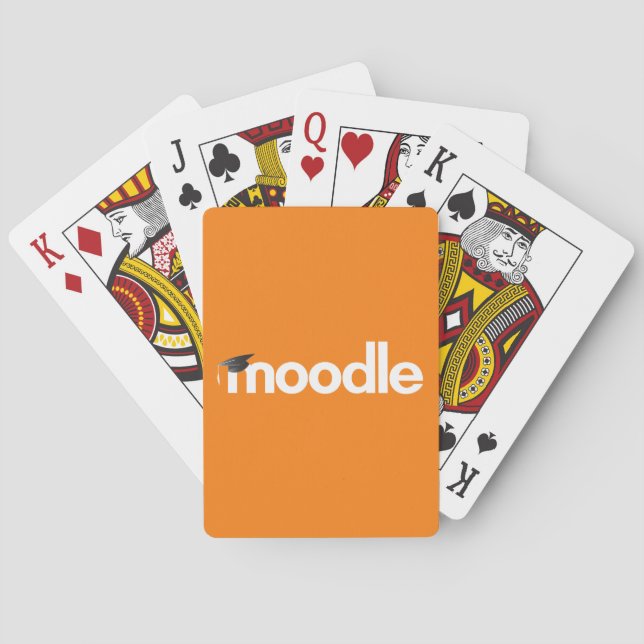 Moodle Playing Cards: Orange Cards (Back)