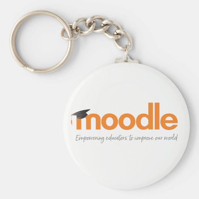 Moodle Round Key Ring Decoration (Front)