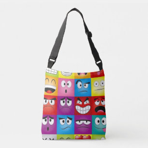 Moods and Emoticons Crossbody Bag
