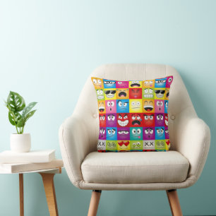 Moods and Emoticons Cushion