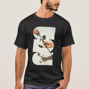 Moody Abstract Rose Photo Minimalism T-Shirt