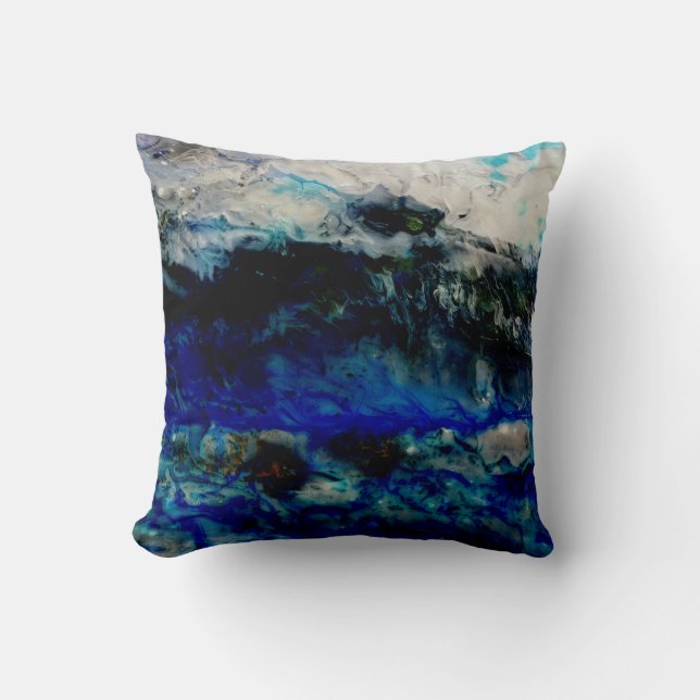 Moody abstract Storm clouds painting Cushion (Front)