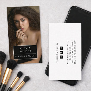 Moody Actress Model Photo Business Card