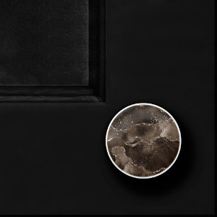 Moody Agate   Coffee Brown Golden Bronze Taupe Ceramic Knob