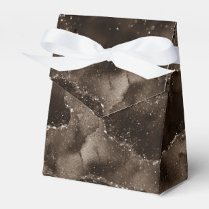 Moody Agate Coffee Brown Golden Bronze Taupe Favour Box