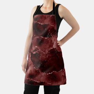 Moody Agate   Henna Blood Red Garnet Jewel Tone Apron