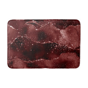 Moody Agate   Henna Blood Red Garnet Jewel Tone Bath Mat