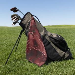 Moody Agate   Henna Blood Red Garnet Jewel Tone Golf Towel