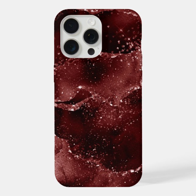 Moody Agate | Henna Blood Red Garnet Jewel Tone iPhone Case (Back)