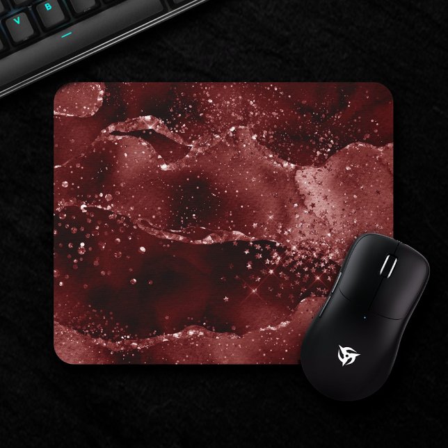 Moody Agate | Henna Blood Red Garnet Jewel Tone Mouse Mat (Creator Uploaded)