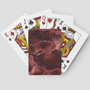 Moody Agate   Henna Blood Red Garnet Jewel Tone Playing Cards