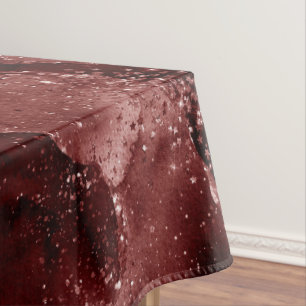 Moody Agate   Henna Blood Red Garnet Jewel Tone Tablecloth