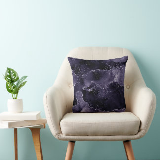 Moody Agate | Midnight Indigo Deep Purple Glam Cushion
