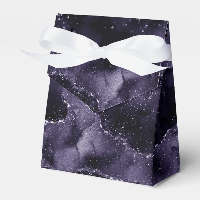 Moody Agate | Midnight Indigo Deep Purple Glam Favour Box (Front Side)