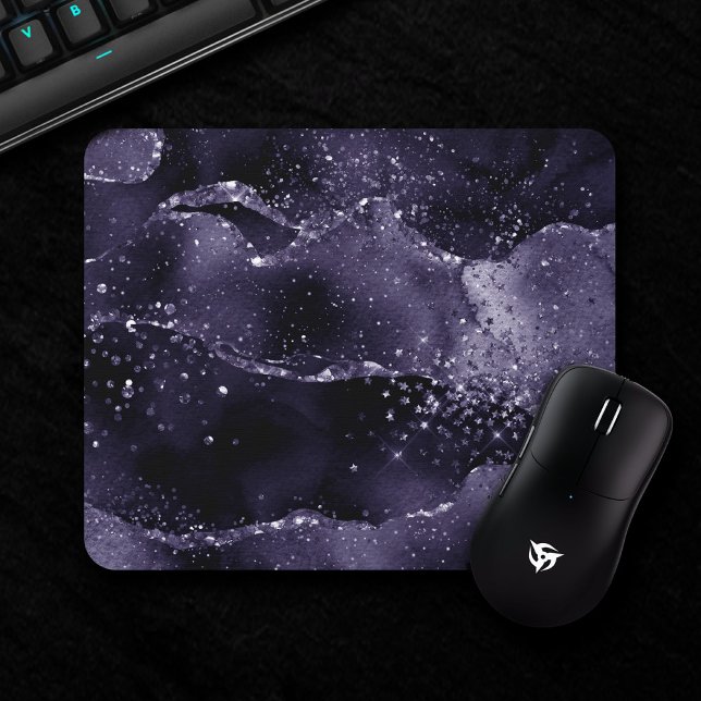 Moody Agate | Midnight Indigo Deep Purple Glam Mouse Mat (Creator Uploaded)