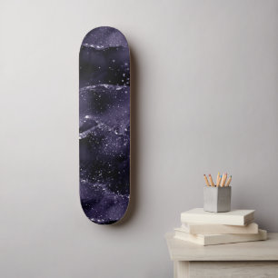 Moody Agate Midnight Indigo Deep Purple Glam Skateboard