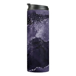 Moody Agate   Midnight Indigo Deep Purple Glam Thermal Tumbler