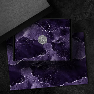 Moody Agate   Midnight Indigo Deep Purple Glam Tissue Paper