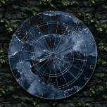 Moody Agate | Navy Denim Steel Blue Faux Glitter Dartboard<br><div class="desc">90s grunge inspired dark, sophisticated watercolor marbled agate stone in a deep moody jewel tone with faux metallic foil and glitter veins in a rich, dramatic featuring abstract fluid swirls and glitter veins. From the "Till Death Do Us Part" collection, this gorgeous feminine hand-painted gradient adds the perfect pop of...</div>