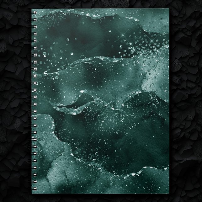 Moody Agate | Teal Green Malachite Rich Jewel Tone Notebook (Creator Uploaded)