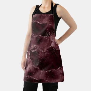 Moody Agate   Wine Bordeaux Sangria Merlot Maroon Apron