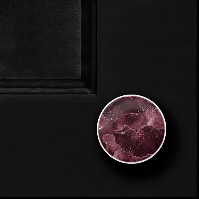 Moody Agate | Wine Bordeaux Sangria Merlot Maroon Ceramic Knob (Creator Uploaded)