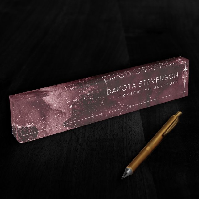 Moody Agate | Wine Bordeaux Sangria Merlot Maroon Nameplate (Creator Uploaded)