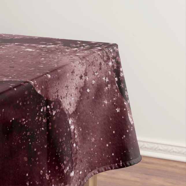 Moody Agate | Wine Bordeaux Sangria Merlot Maroon Tablecloth (In Situ)