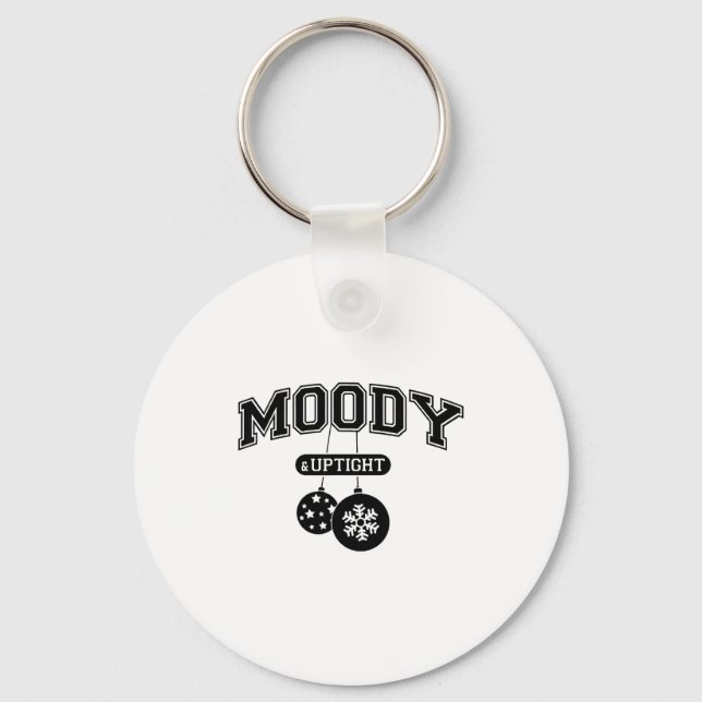 Moody And Uptight Merry And Xmas Bright Matching C Key Ring (Front)