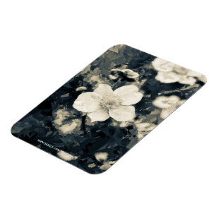 Moody Anemone Flower Botanical Art Magnet