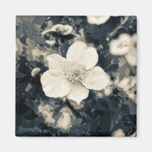 Moody Anemone Flower Botanical Art Magnet