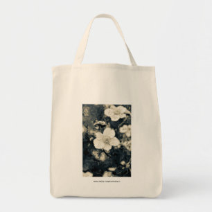 Moody Anemone Flower Botanical Art Tote Bag