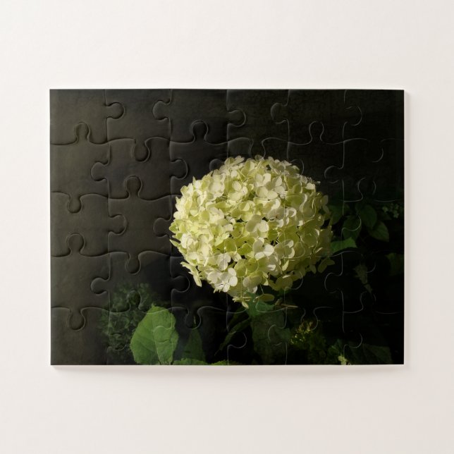 Moody Annabelle Hydrangea Jigsaw Puzzle (Horizontal)