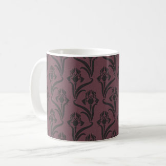 Moody Art Nouveau Irises Coffee Mug
