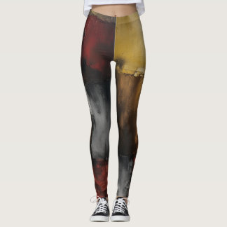 Moody atmospheric photography of a painting leggings