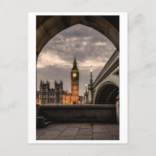 Moody Big Ben London Photo Postcard