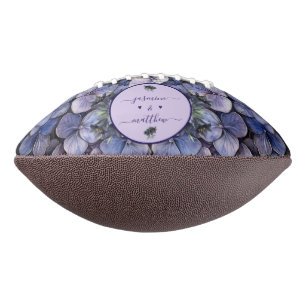 Moody Black Floral Classic Couple Names Wedding American Football