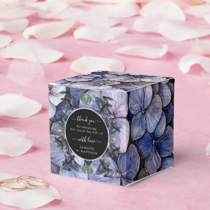Moody Black Floral Classic Thank You Chic Wedding Favour Box