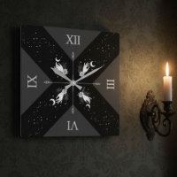 Moody Black Silver Witchy Goth Home Décor