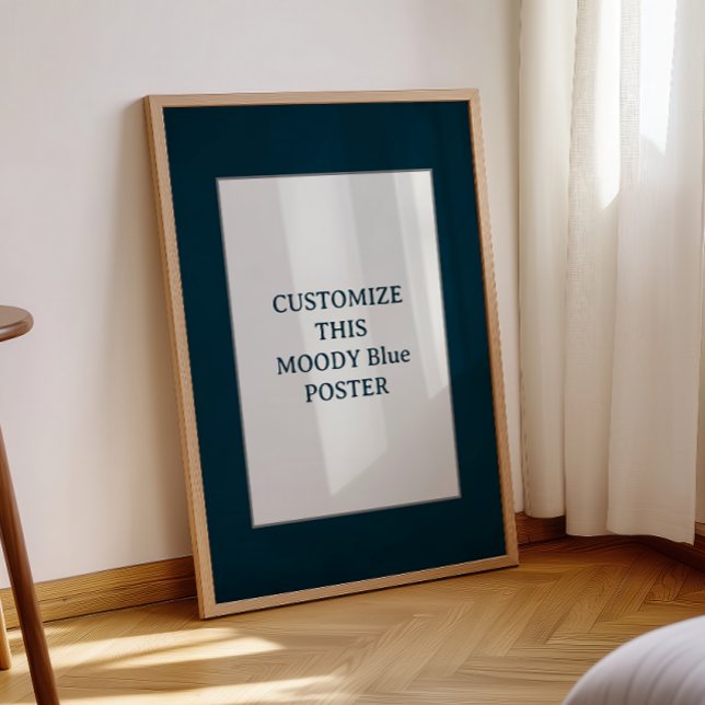 Moody Blue Custom Poster Quote Gifts Birthday (Creator Uploaded)