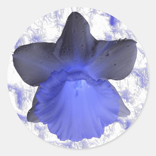 Moody Blue Dripping Daffodil Sticker (Front)