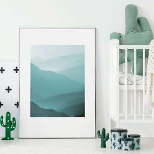 Moody Blue Mountain  Poster