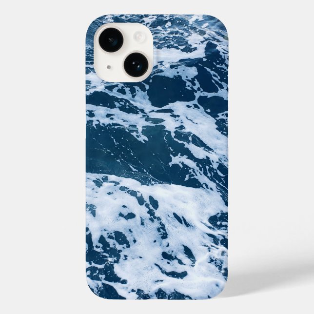 Moody Blue Ocean Waves Case-Mate iPhone Case (Back)
