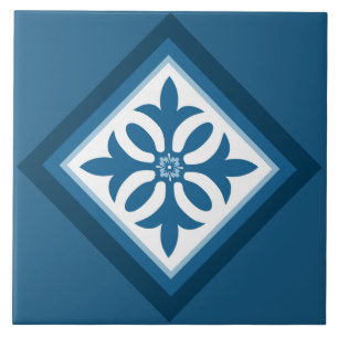 Moody blues colours diamond feature tile